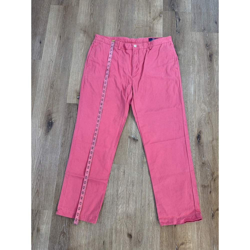 Vineyard Vines Breaker Pants Mens 38x30 Pink Cotton Twill Chinos Excellent - Picture 8 of 11